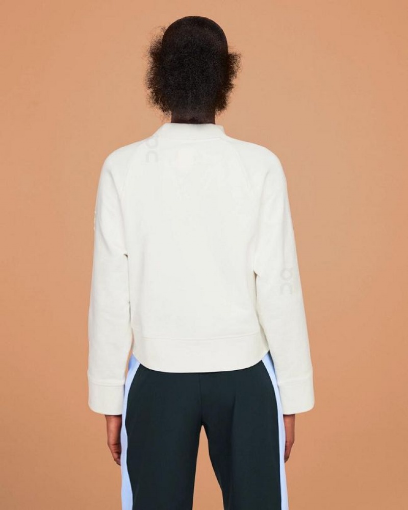 On Cloud Crew Neck Gensere Dame Hvite | NO_ON8295