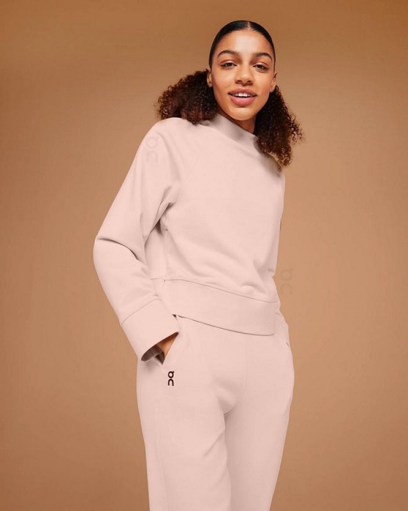 On Cloud Crew Neck Gensere Dame Rosa | NO_ON8738