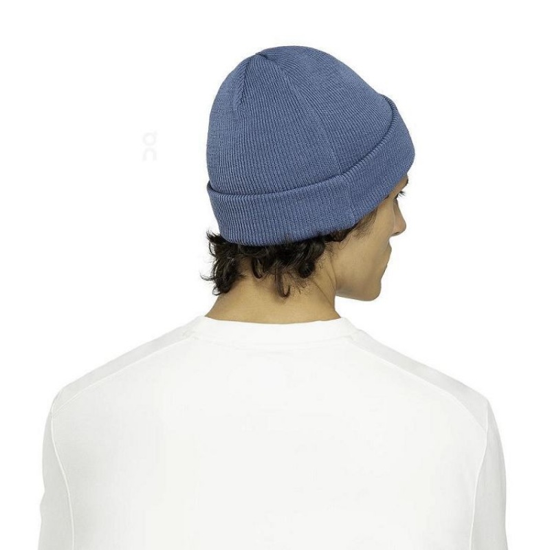 On Cloud Merino Beanie Dame Blå | NO_ON9141