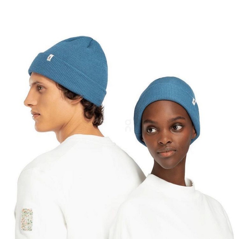 On Cloud Merino Beanie Dame Blå | NO_ON9141