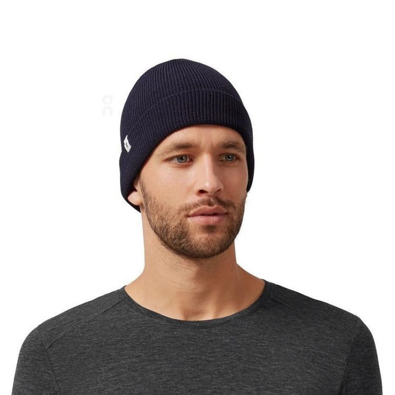 On Cloud Merino Beanie Dame Marineblå | NO_ON8709