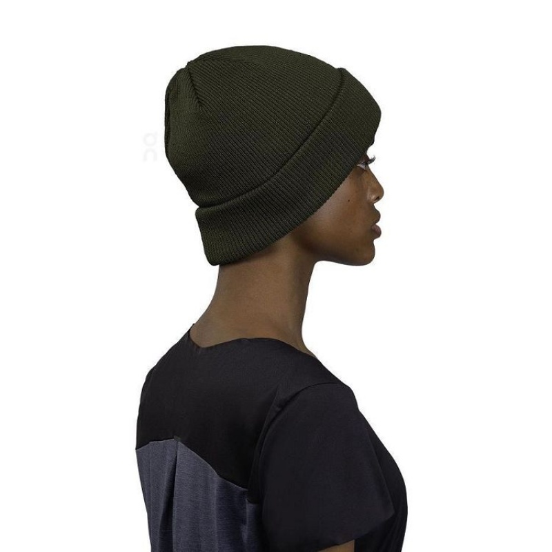 On Cloud Merino Beanie Dame Olivengrønne | NO_ON8963