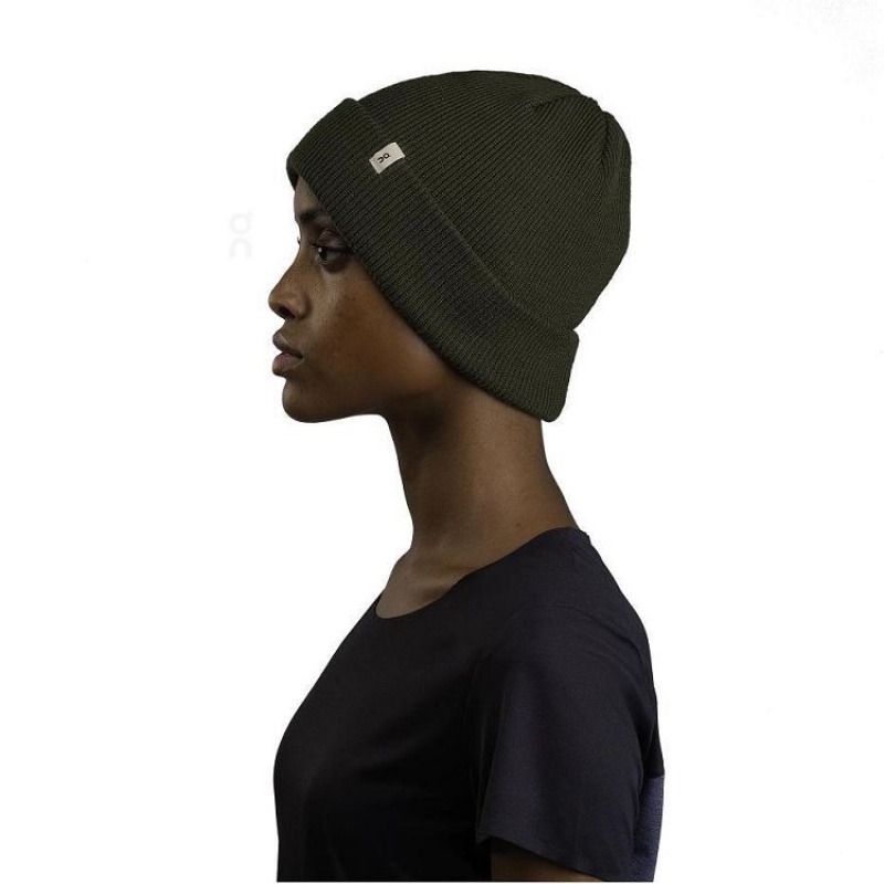 On Cloud Merino Beanie Dame Olivengrønne | NO_ON8963