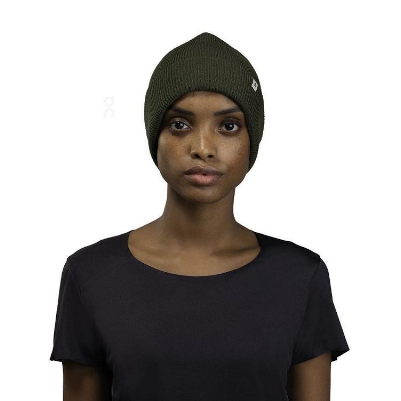 On Cloud Merino Beanie Dame Olivengrønne | NO_ON8963