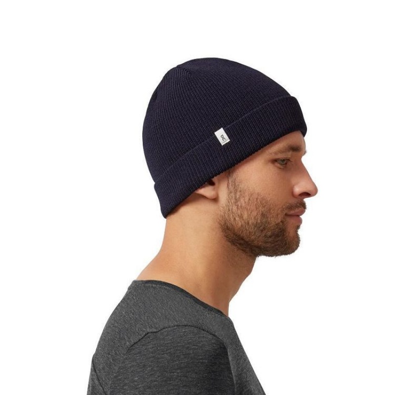 On Cloud Merino Beanie Herre Marineblå | NO_ON9111