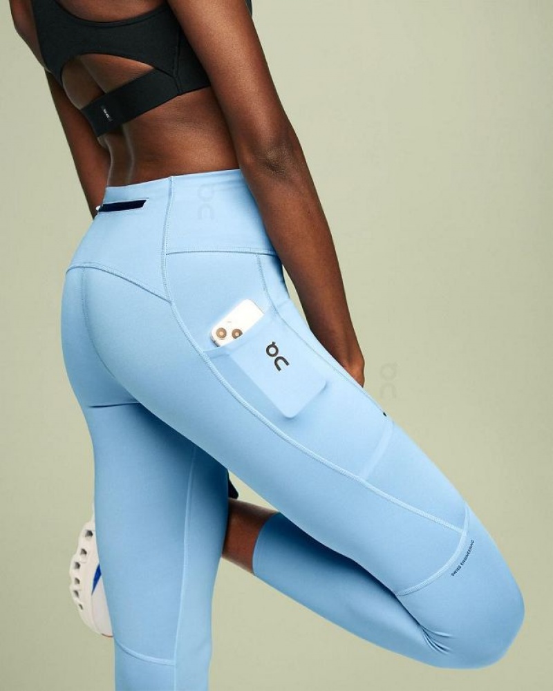 On Cloud Performance 7/8 Leggings Dame Blå | NO_ON8254