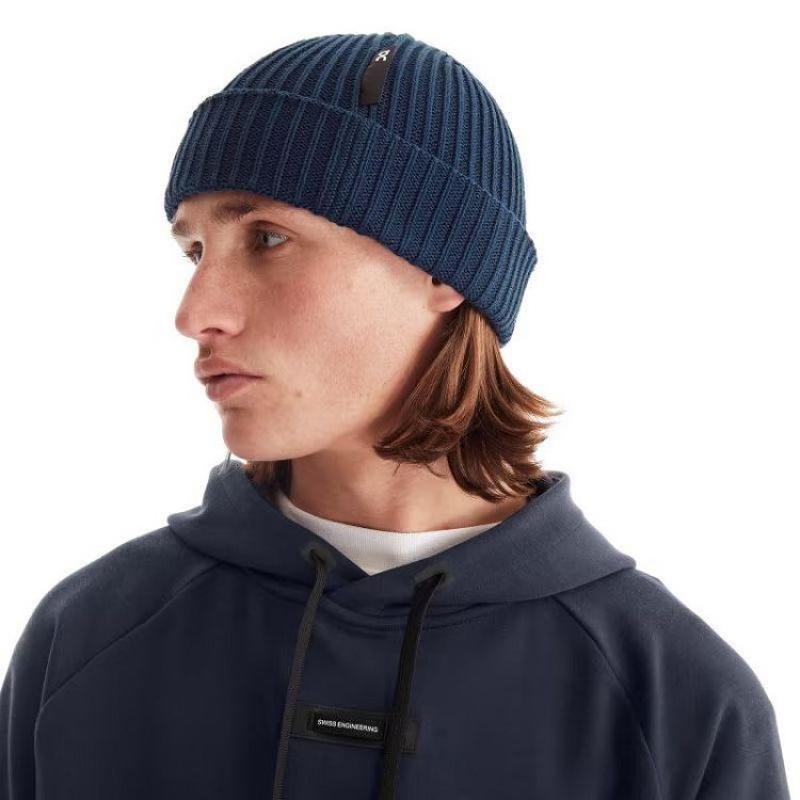 On Cloud Studio Beanie Herre Marineblå | NO_ON8669